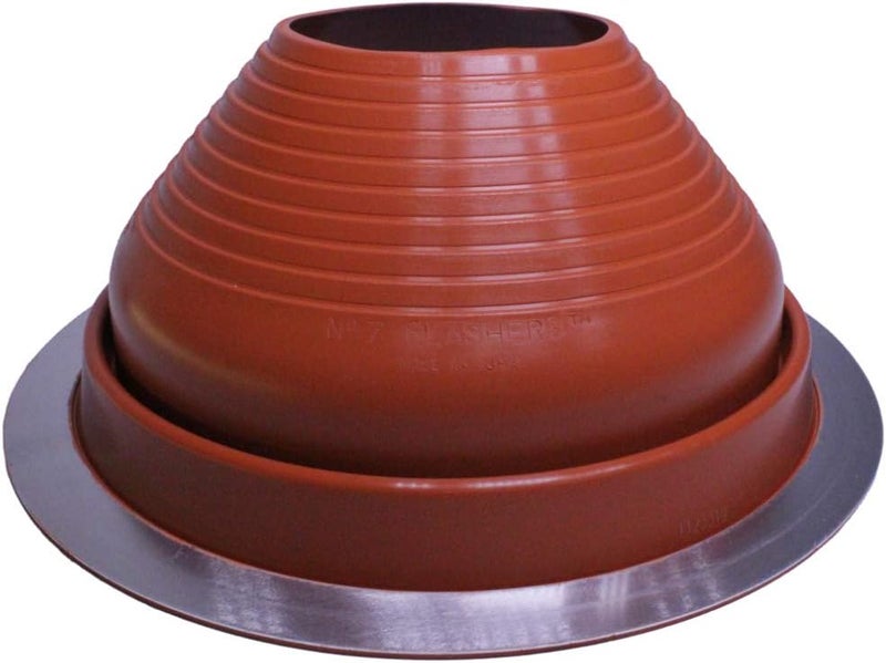 Flashers #7 Silicone High Temp Round Flexible Roof Jack Pipe Boot Metal Roofing Pipe Flashing (Pipe OD 6" to 11") - 100% Made in The USA - Image 1