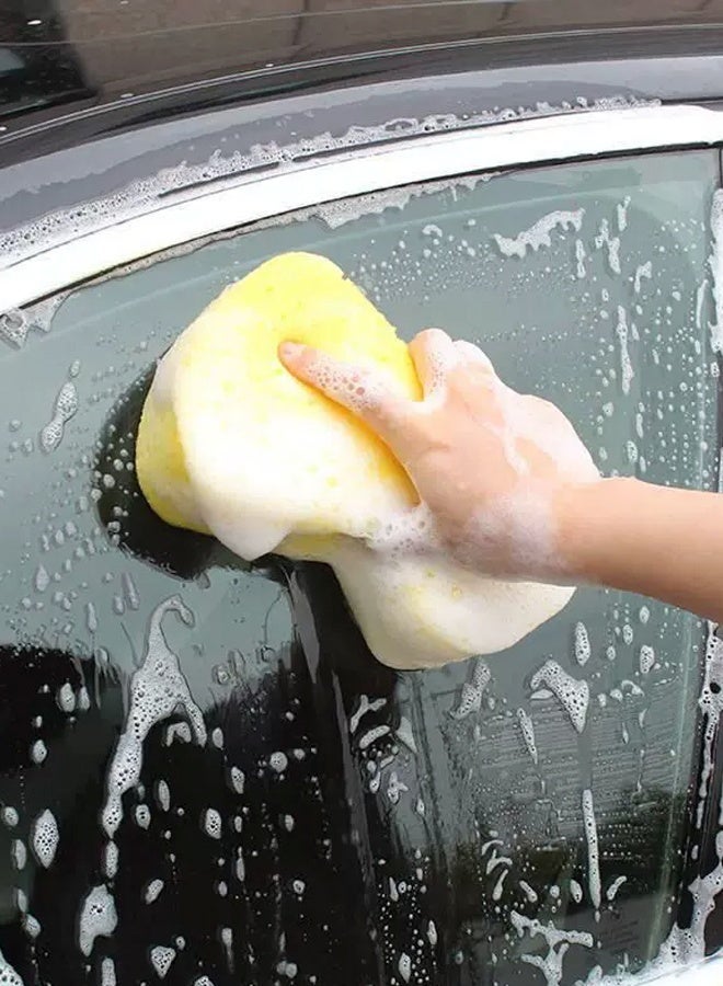 3Pcs Green Yellow Dual Color Car Wash Sponge High Foam Multi Purpose Household Cleaning Sponge - Image 1