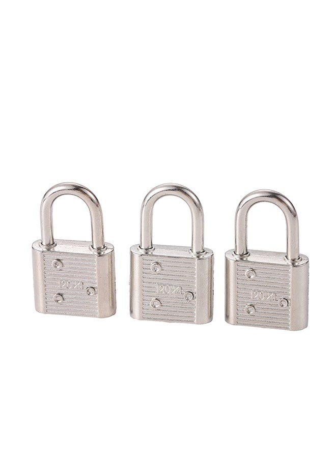 LAWAZIM Brass Padlock with long ring - 20mm 3 Piece | Solid Brass Keyed Padlocks with Keys, Padlocks with Same Key, Pad Lock with Key, Storage Lock Shackle for Outdoor Indoor Use  - Image 3