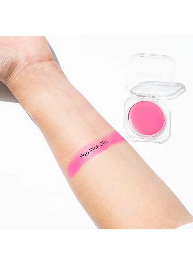 Disguise Cosmetics - Lip And Cheek Tint | 100% Vegan | Richly Pigmented, Long-Lasting, Waterproof | Pop Pink Sky 80, 5 Gms 