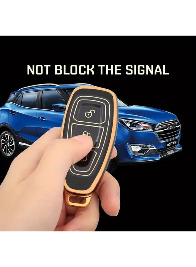 Grey Blue TPU Smart Car Key Case Cover Protective Fob Accessory For Keyless Entry - Image 4
