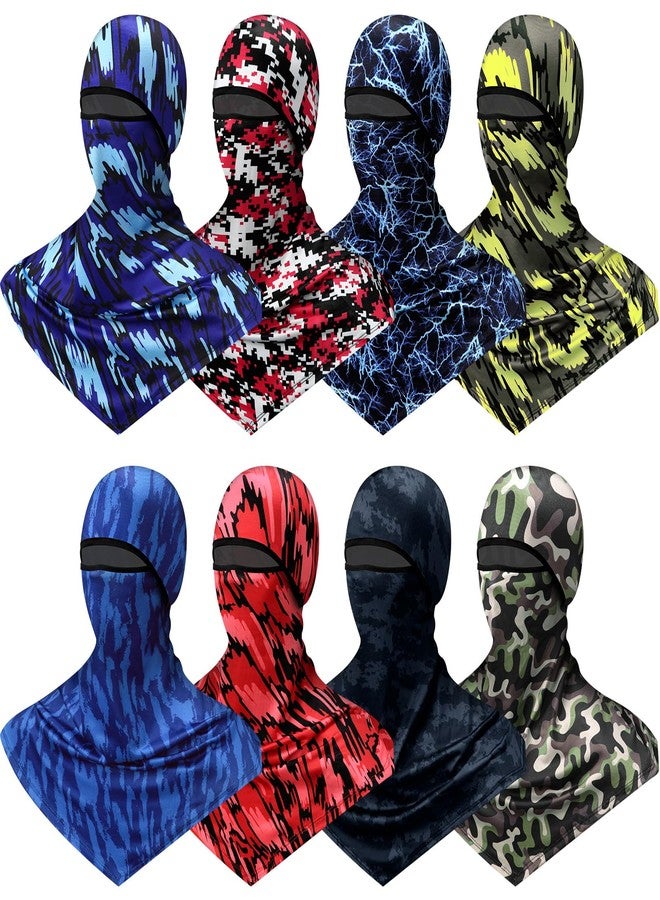 Bunnycool 8 Pcs Balaclava Full Face Masks Summer Balaclava Long Face and Neck Cover Breathable Sun Protection for Men Women (Stylish) - Image 1
