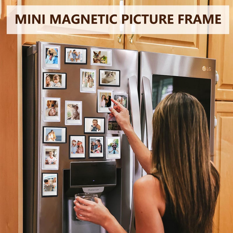 CAIYOULE 30 Pack Mini 3 Inch Magnetic Pocket Picture Frame for Fujifilm Instax Mini Polaroid Instant Film, Magnetic Photo Frame for Refrigerator, Picture Frames Photo Holder for Fridge, School, Office - Image 4