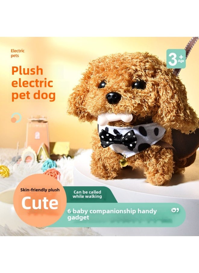 Hot-selling Children's Simulation Electric Plush Doll Learning To Walk Will Call Pet Dog Boys And Girls Toys Wholesale-Color:Brown Dog-Cross Border-Bag  - Image 2