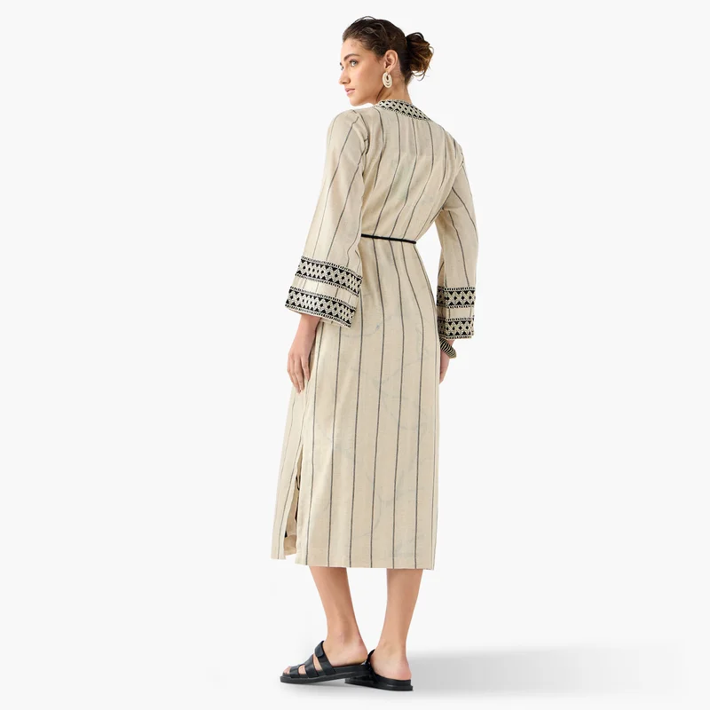 Iconic Iconic Printed Dress with Longline Shrug