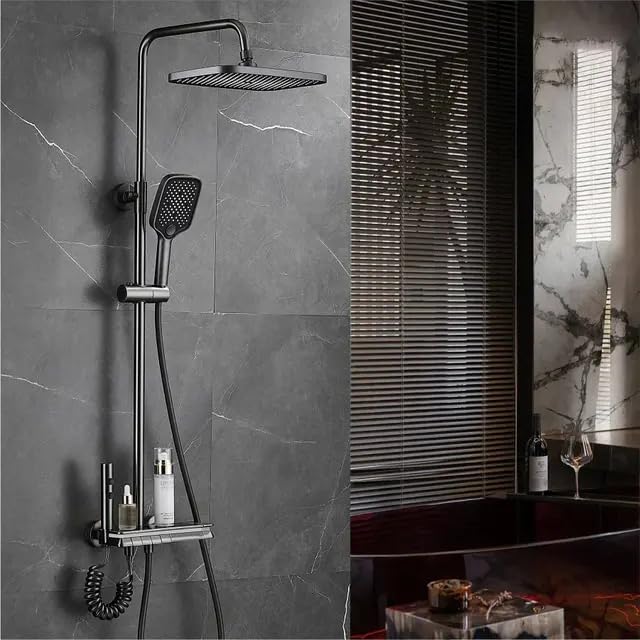 ARAMO ARAMO Shower SetShower Panel Clam with Hydropowered LED Light Digital Display 4 Water Functions  - Image 3