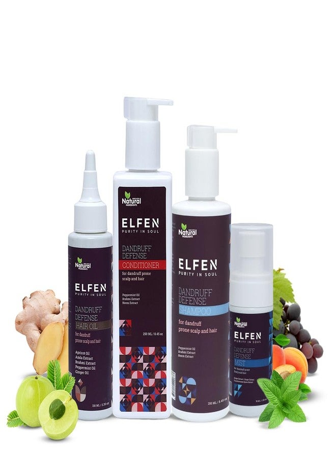 إلفن مجموعة إلفن الأساسية للتحكم الكامل في قشرة الرأس، تتضمن زيتًا معطرًا، وشامبو، وبلسم | تعزز نمو الشعر | شعر صحي وقوي - Image 1