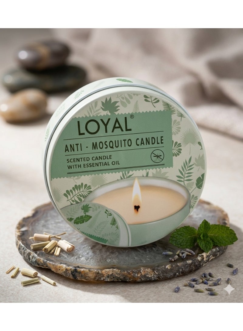 لويال شمعة معطرة مضادة للبعوض من لويال مع زيوت عطرية - طارد طبيعي يدوم طويلاً للاستخدام الداخلي والخارجي - Image 4