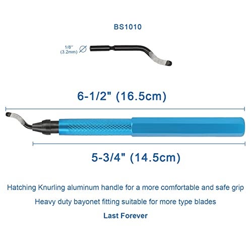 VASTOOLS Deburring Tool Kit/Metal Handle Chamfer Tool 6-1/2“ / for Aluminum, Brass, Plastic Pipes Tube Hole/with Extra 10 HSS Blades … - Image 5