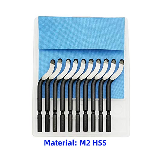 VASTOOLS Deburring Tool Kit/Metal Handle Chamfer Tool 6-1/2“ / for Aluminum, Brass, Plastic Pipes Tube Hole/with Extra 10 HSS Blades … - Image 3