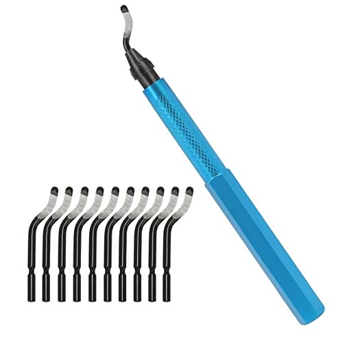VASTOOLS Deburring Tool Kit/Metal Handle Chamfer Tool 6-1/2“ / for Aluminum, Brass, Plastic Pipes Tube Hole/with Extra 10 HSS Blades … - Image 1