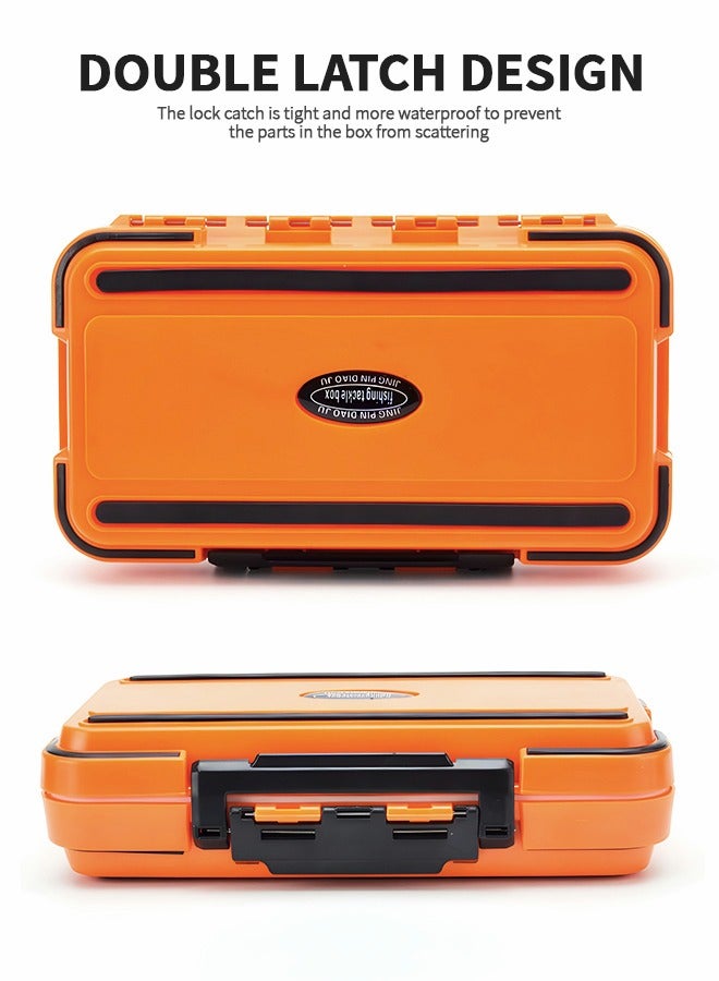 GROIC Tackle Box,Waterproof Fishing Tackle Box,Fishing Lure Box Bait Storage Tackle Box Containers,Plastic Storage Organizer with Adjustable Dividers - Image 2