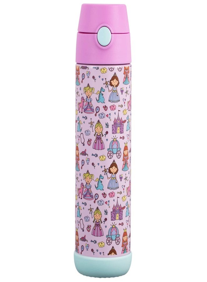 Snug Insulated Kids Water Bottle with Straw & Spout - Double-Wall Stainless Steel, Leakproof, Easy-Flip Lid - For School, Travel, Toddlers & Big Kids - Princess, 17oz - Image 2