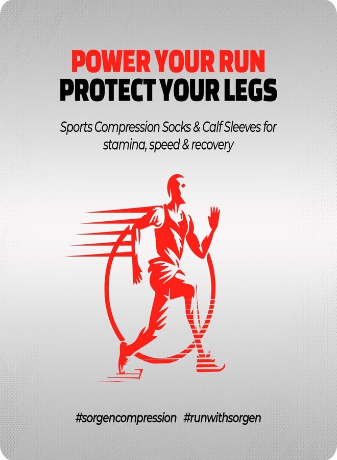 Sorgen Sports Compression Socks | 20-30 mm Hg | Running, Cycling, Marathon, Athletics & Indoor Training | Reduce Leg Cramps | Improve Performance & Support Recovery | Comfortable & Durable (Red Velocity S/M) - Image 4