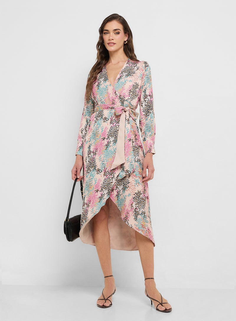 Style Cheat Floral Print Wrap Dress - Image 4