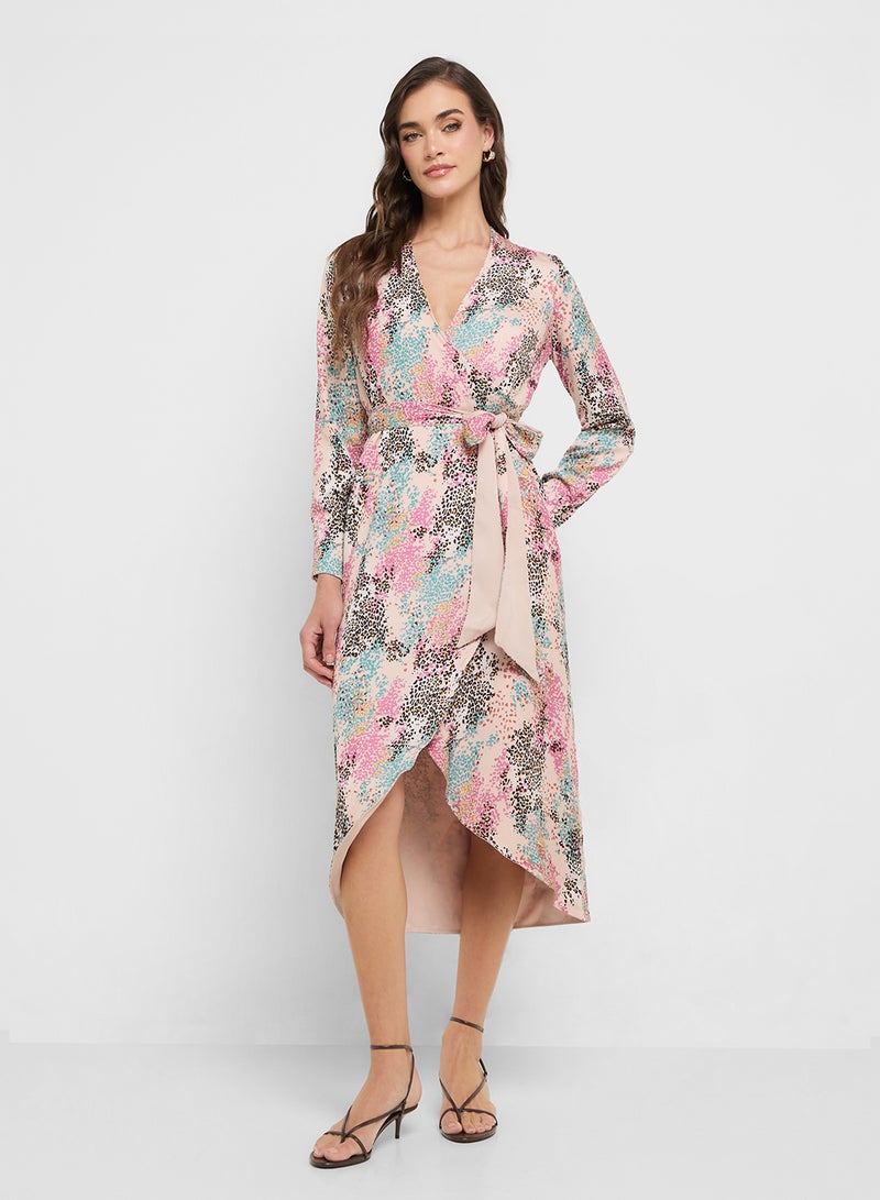 Style Cheat Floral Print Wrap Dress - Image 1