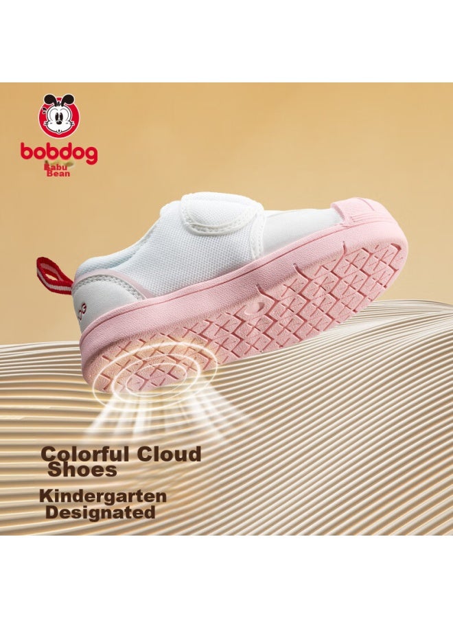 Babu Bean Bobdog Baby Indoor Shoes Children's Autumn Learning Shoes Boys' White Shoes Girls' Pink Shoes 24 Yards - Image 4
