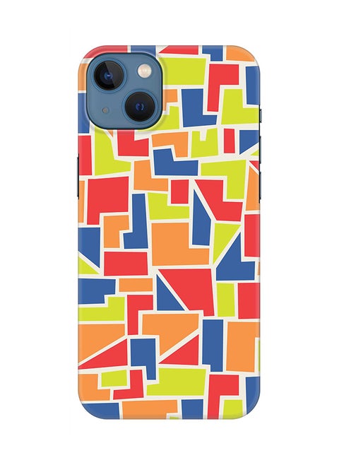 Case for Apple iPhone 14 Slim Snap Classic Series Mobile Cover Hard PC Shield Matte Finish Print - Color Shapes