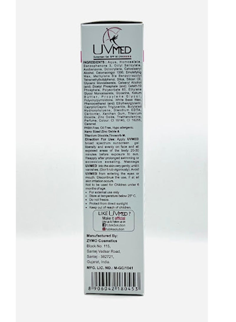 UBIK UVMed Sunscreen Gel SPF50 – 50ml - Image 2