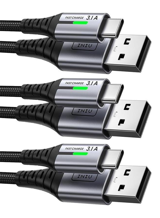 اي ان اي يو كابل شاحن USB C كابل من النوع C شحن سريع من سبائك الزنك مضفر USB a إلى كابل شاحن الهاتف USB-c - Image 1