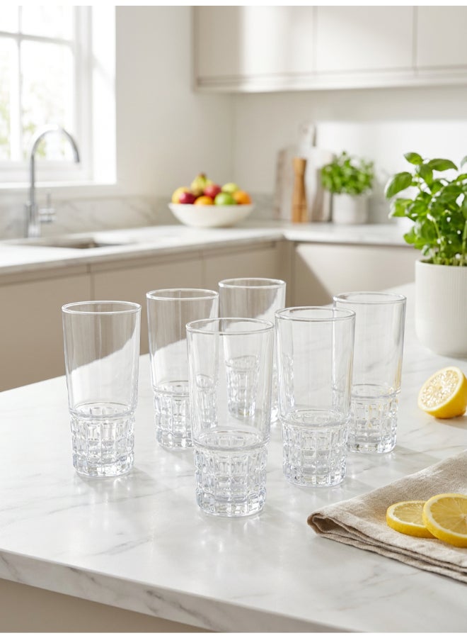 Luminarc Quadrille 6 Piece Tumbler 330ml Drinking Set For Juice, Water, Soft Drinks, Hard Drink, Hot Beverages - Image 2