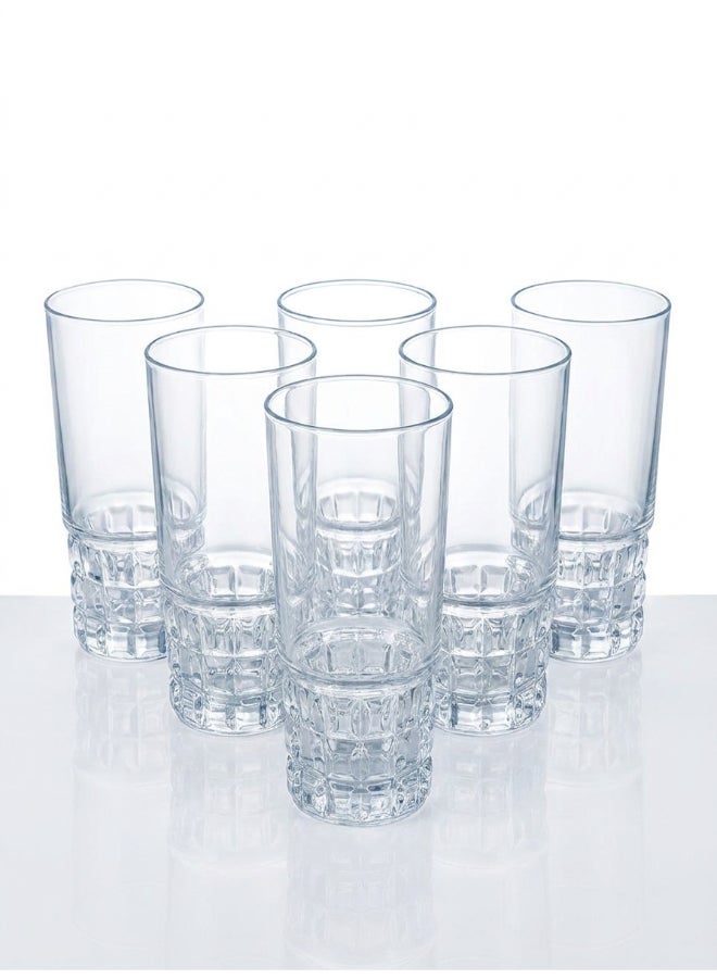 Luminarc Quadrille 6 Piece Tumbler 330ml Drinking Set For Juice, Water, Soft Drinks, Hard Drink, Hot Beverages - Image 1