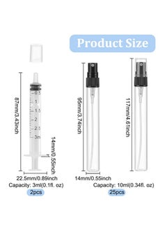 25 Pcs Mini Glass Fine Mist Spray Bottle, 10Ml Glass Perfume Sample Spray Bottle, Refillable Fine Mist Spray Bottle For Travelling Perfume, Makeup Carrying - pzsku/Z0CE622B23045B719D422Z/45/_/1730727783/a795c8fa-606a-4c0a-a56e-bbe8b3e77a41