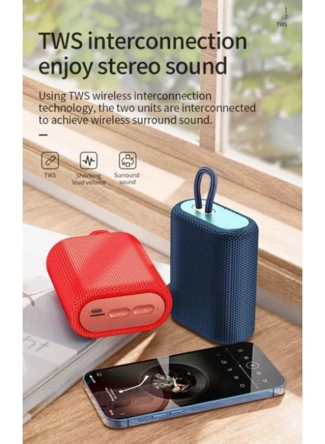 هوكو مكبر صوت صغير بتقنية البلوتوث مع ميكروفون - BS47، بطاقة FM/TF، قابل لإعادة الشحن بسعة 1200 مللي أمبير/ساعة - Image 3