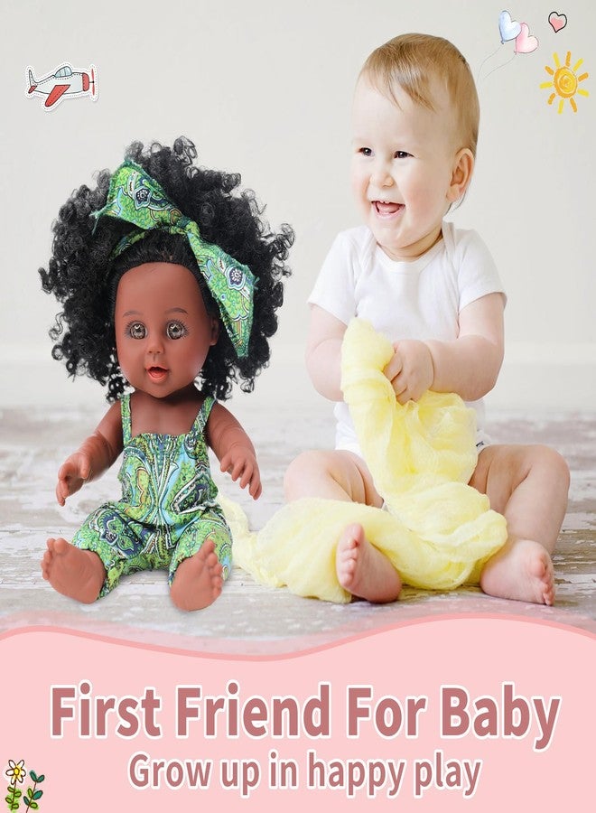 TUSALMO 10 INCH Black Baby Doll Toy with Accessories - African American Baby Dolls in Gift Box - Ideal Holiday, Christmas, Birthday Gift for 3 Year Old Girls - Soft Body Black Dolls for Toddlers - Image 5