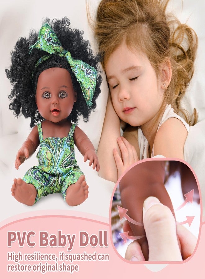 TUSALMO 10 INCH Black Baby Doll Toy with Accessories - African American Baby Dolls in Gift Box - Ideal Holiday, Christmas, Birthday Gift for 3 Year Old Girls - Soft Body Black Dolls for Toddlers - Image 4