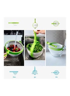 Easy-to-use Salad Spinner > Non-scratch, Nylon Spinning Colander > Lettuce  Spinner > Colander With Collapsible Handle