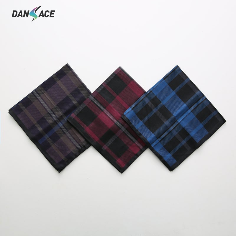New 43Cm Men'S Cotton Handkerchief Combed Cotton Yarn-Dyed High-End Business Handkerchief Wedding Gift Can Be Customized - Image 1