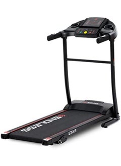 Star + Treadmill for Home Use | 3 HP Peak | 10Km/hr Max Speed | 110 kg Max Weight | Heart Sensor | Built-in Speaker | 12 Preset Programs | With Massager