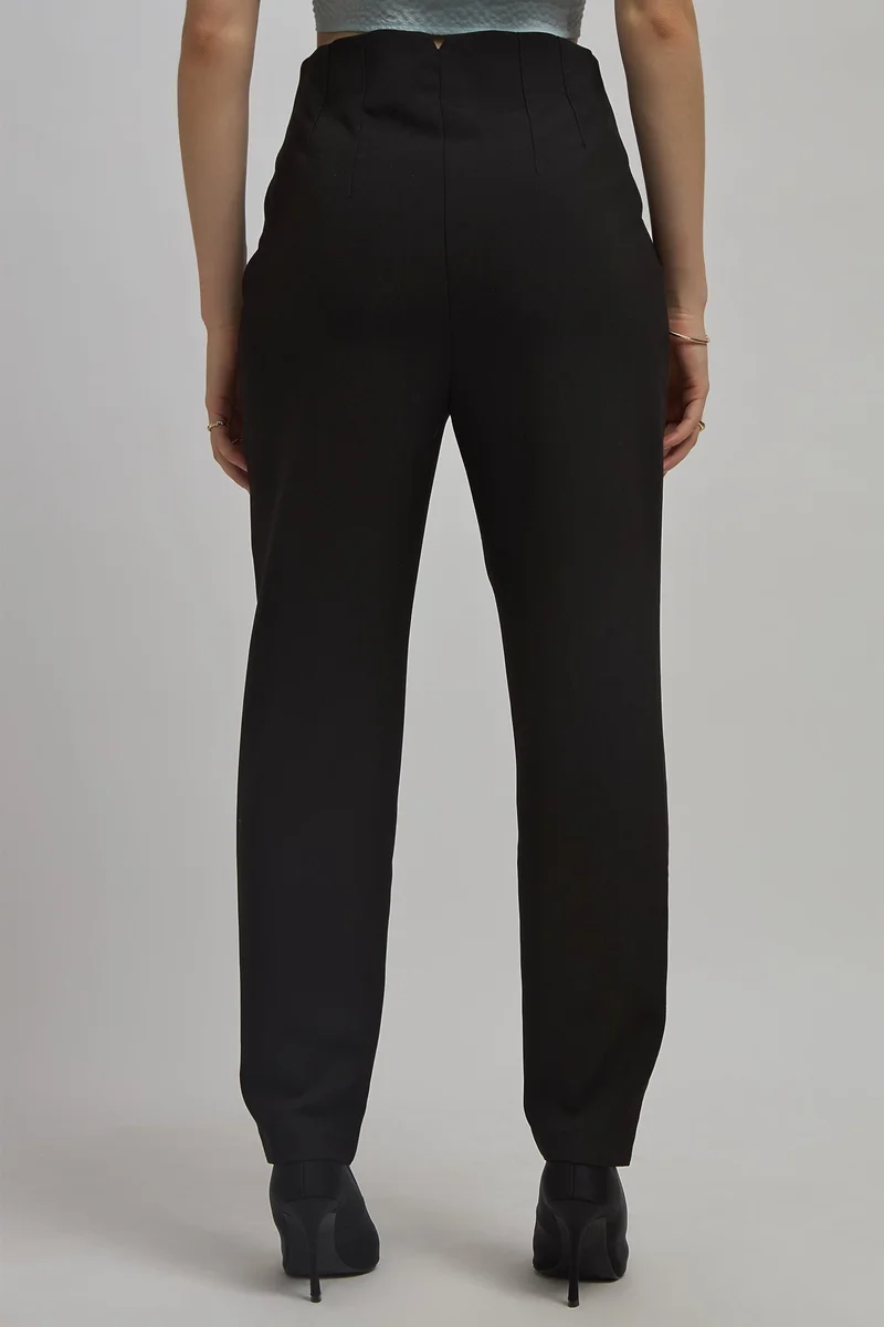 Virgio Virgio Women Tapered Fit High-Rise Trousers