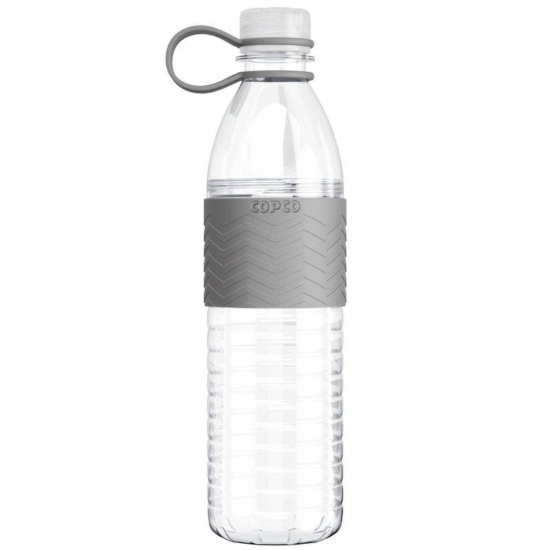 Copco Hydra 20 oz Tritan Water Bottle with Spill Resistant Lid & Non-Slip Sleeve - BPA-Free, Dishwasher Safe, Fits in Cup Holders, Great for Gym, Travel, Office - Durable & Lightweight (Grey) - Image 1