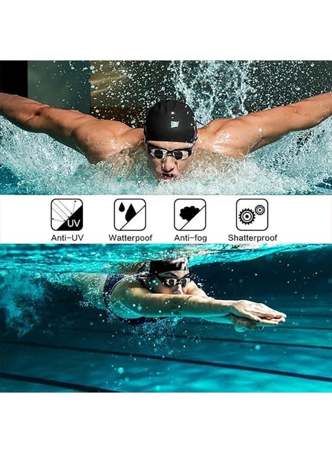 دوفا نظارات السباحة نظارات السباحة لا تسرب مع كليب الأنف، سددات الأذن، غطاء السباحة وقضية للرجال النساء - Image 5