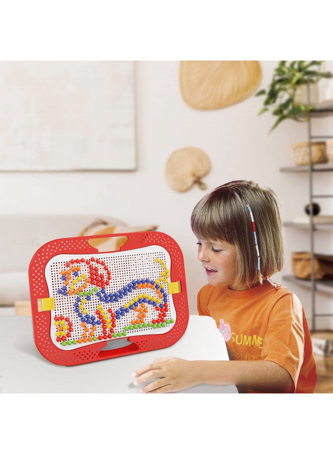 Quercetti - FantaColor Design - 300 Piece Creative Art Set with Colored Pegs and Storage Tray, for Kids Ages 3 Years + - Image 3