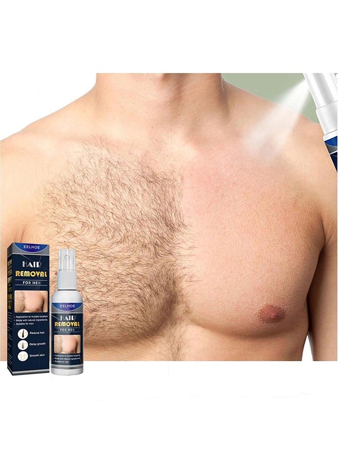 EELHOE Hair Removal Spray For Men, Painless Hair Removal Spray Armpit Gentle Hair Remover Refreshing Quick Hair Removal Spray, Natural Ingredient Hair Removal Spray For Men - Image 2