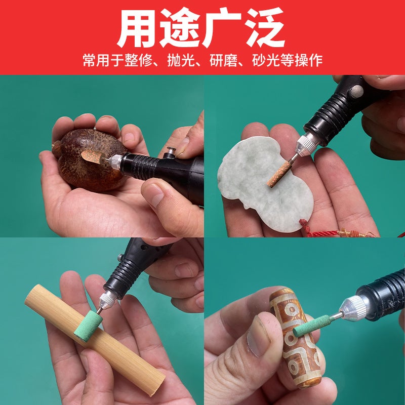 2.35Mm Handle Rubber Sesame Grinding Head Tooth Machine Engraving Machine Electric Mill Sponge Polishing Grinding Head Rubber Wheel Mixed - Image 4