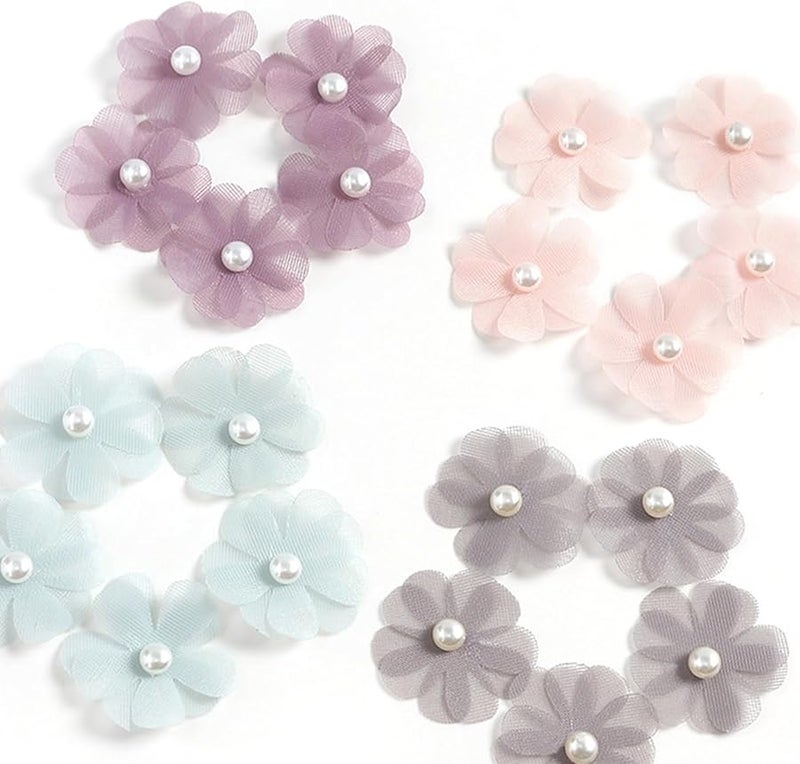 30Pcs Artificial Flower Fabric Appliques For Wedding Dress Shoes Hat Home Decoration Clothing Accessories Color A - Image 2