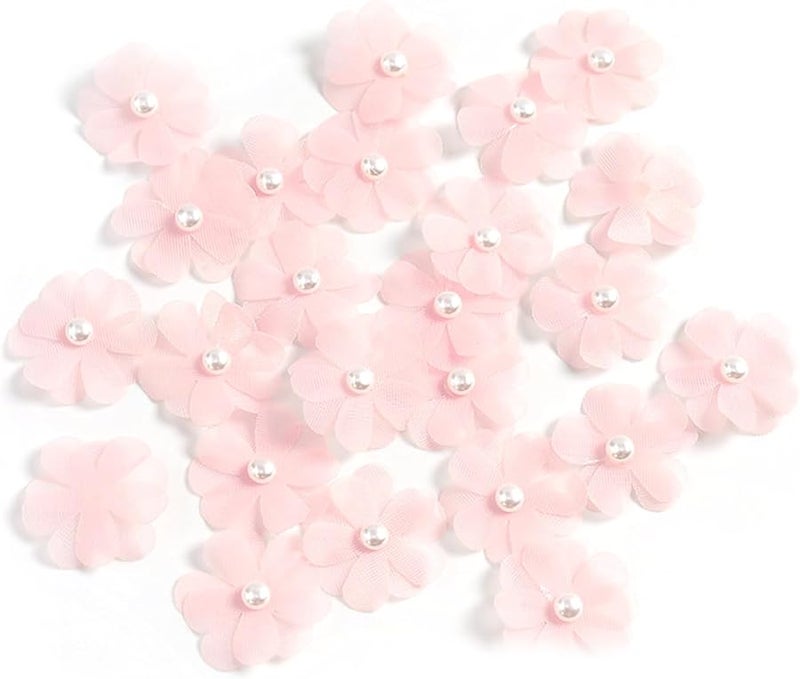 30Pcs Artificial Flower Fabric Appliques For Wedding Dress Shoes Hat Home Decoration Clothing Accessories Color A - Image 1