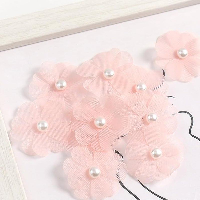 30Pcs Artificial Flower Fabric Appliques For Wedding Dress Shoes Hat Home Decoration Clothing Accessories Color A - Image 3