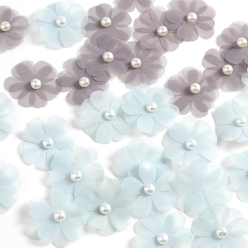 30Pcs Artificial Flower Fabric Appliques For Wedding Dress Shoes Hat Home Decoration Clothing Accessories Color A - Image 5
