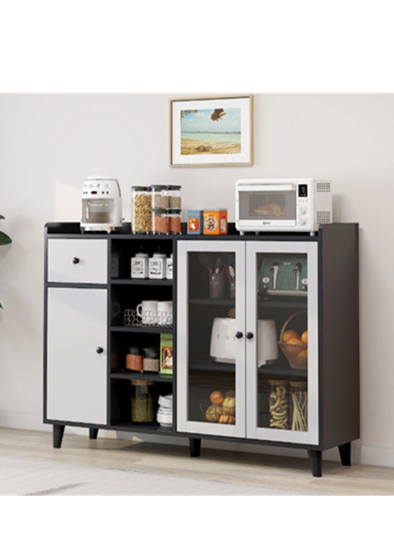 Kitchen Cabinet, Home Sideboard Buffet Cabinet, Modern Coffee Corner Bar Storage Cabinet with Drawers and Doors for Hallway Kitchen Dining Living Room (ZWG013) - Image 2