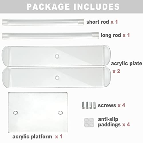Bigfety Acrylic Headband Holder, Hair Accessories Organizer Clear Stand for Girls (2-Tier & 2-Panel) - Image 5