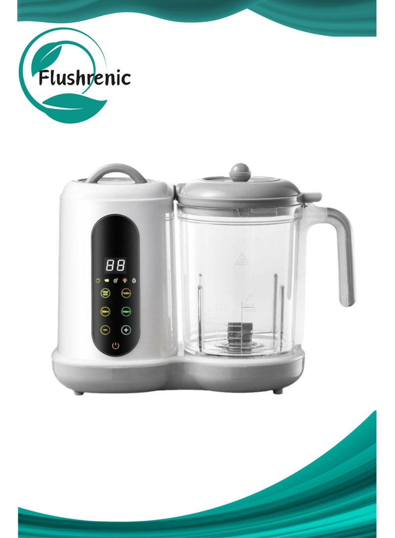 Flushrenic Baby Food Maker,Baby Food Maker with Timer,Large Capacity, Multifunctional Cooking Food Mills for Camping Travel - Image 1