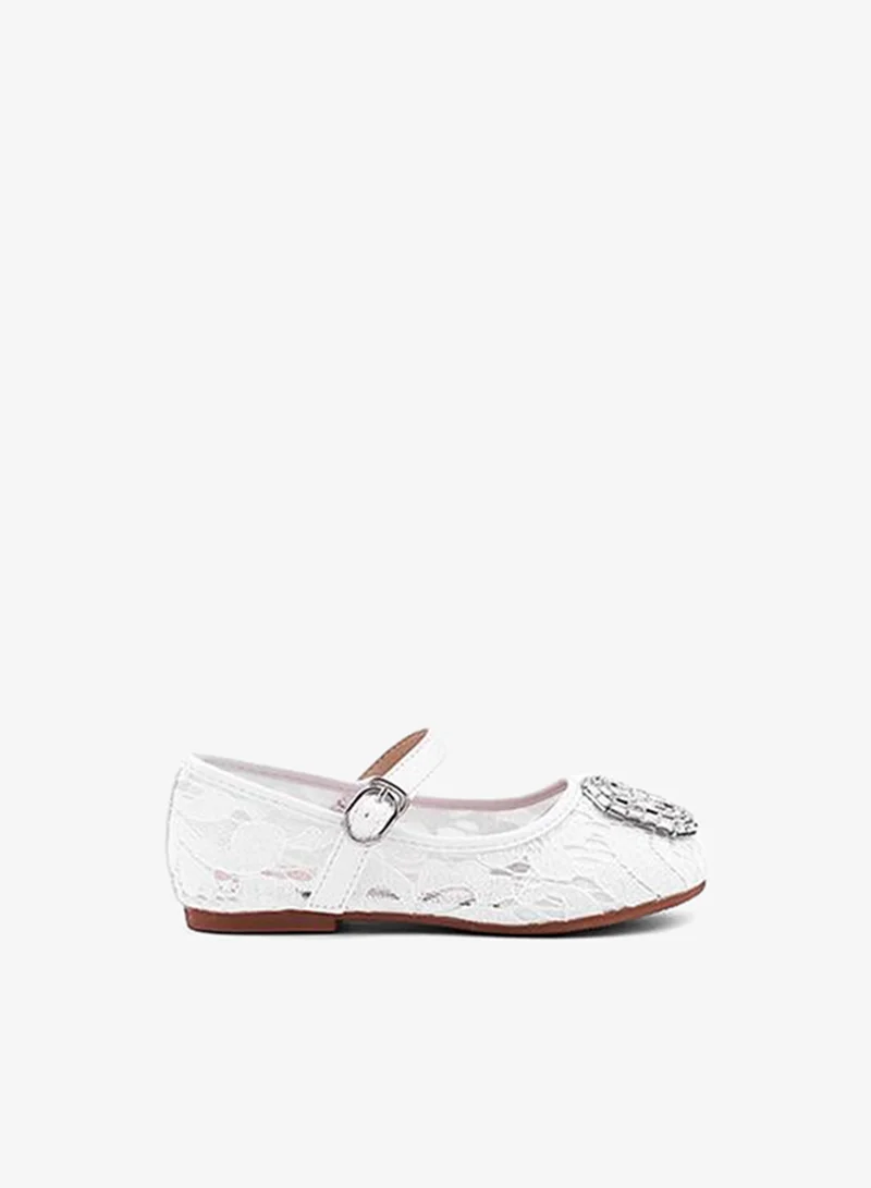 Cuple Girls Embellished Mary Jane Flats