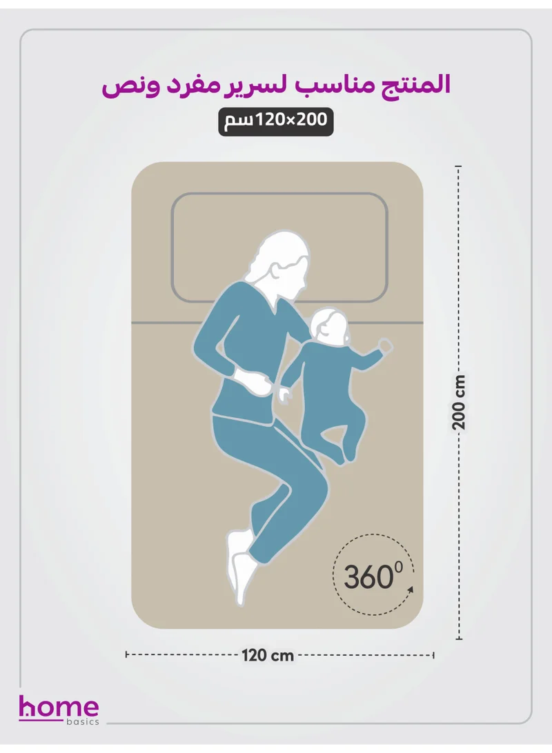 Donetella Bedding Fitted Sheet - Fits 120x200 Cm Bed For Twin Bed 2 Pcs (1 Fitted Sheet and 1 Pillowcase) - 30 Cm Deep Pocket - Solid Bed Sheet