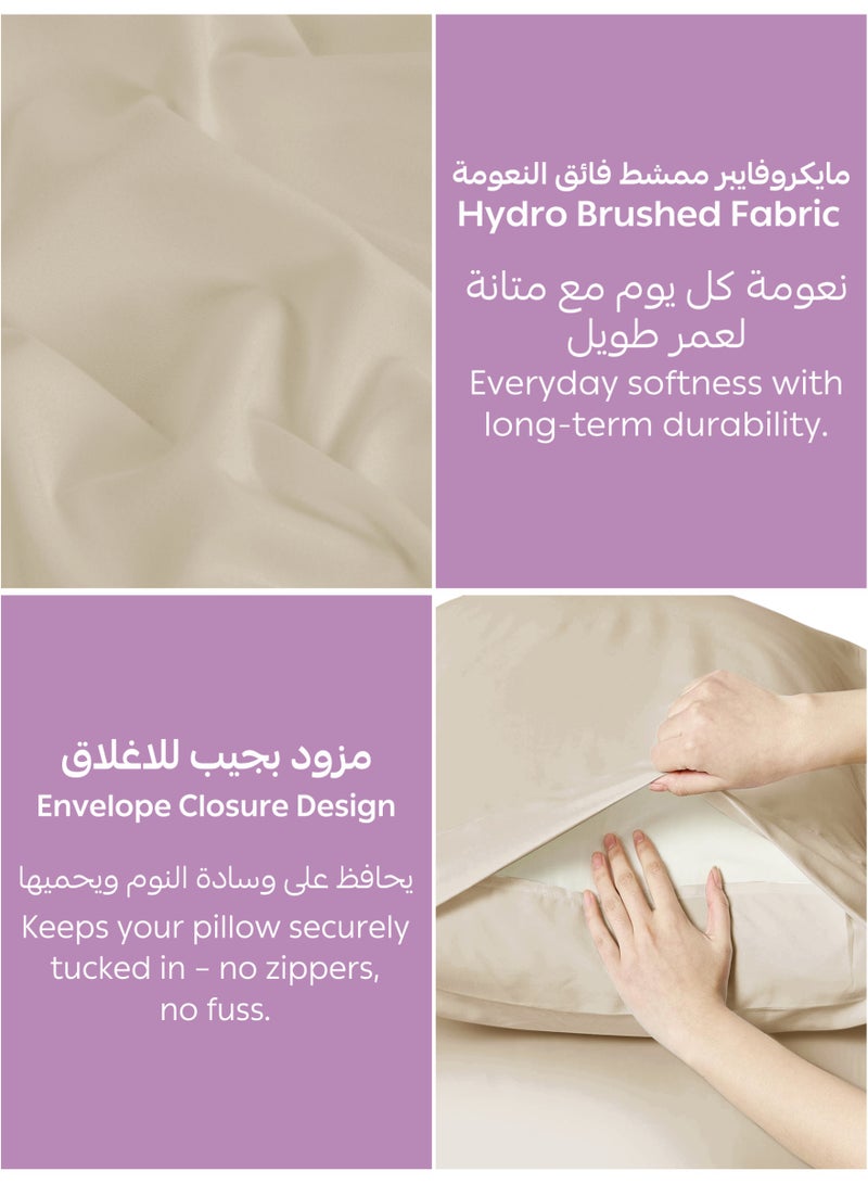 Donetella Bedding Fitted Sheet - Fits 120x200 Cm Bed For Twin Bed 2 Pcs (1 Fitted Sheet and 1 Pillowcase) - 30 Cm Deep Pocket - Solid Bed Sheet - Image 5