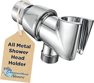 HammerHead Showers HammerHead Showers All Metal Shower Head Holder for Hand Held Showerheads, Polished Chrome | Adjustable Shower Arm  - Image 1